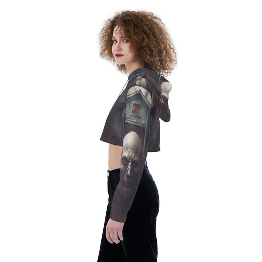 All-Over Print Women's Crop Top Hoodie
