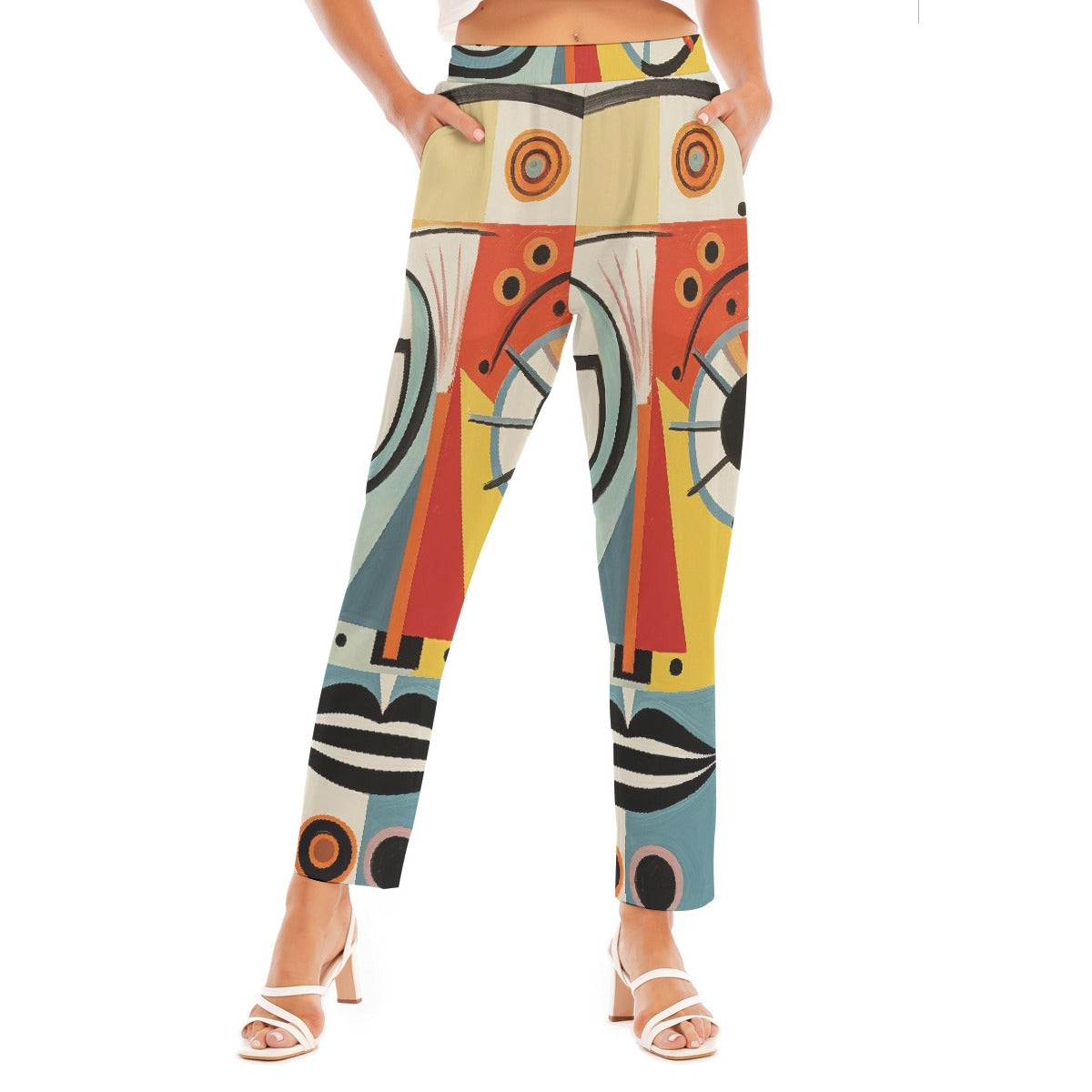 All-Over Print Women's Loose Straight-leg Pants