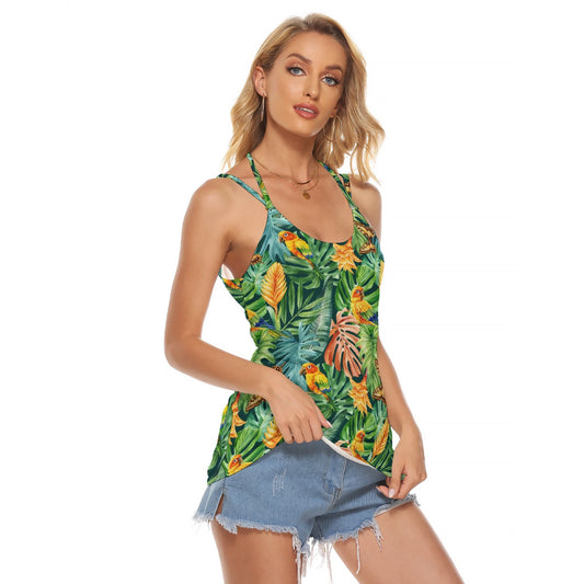 All-Over Print Women's Halter Top With Backless