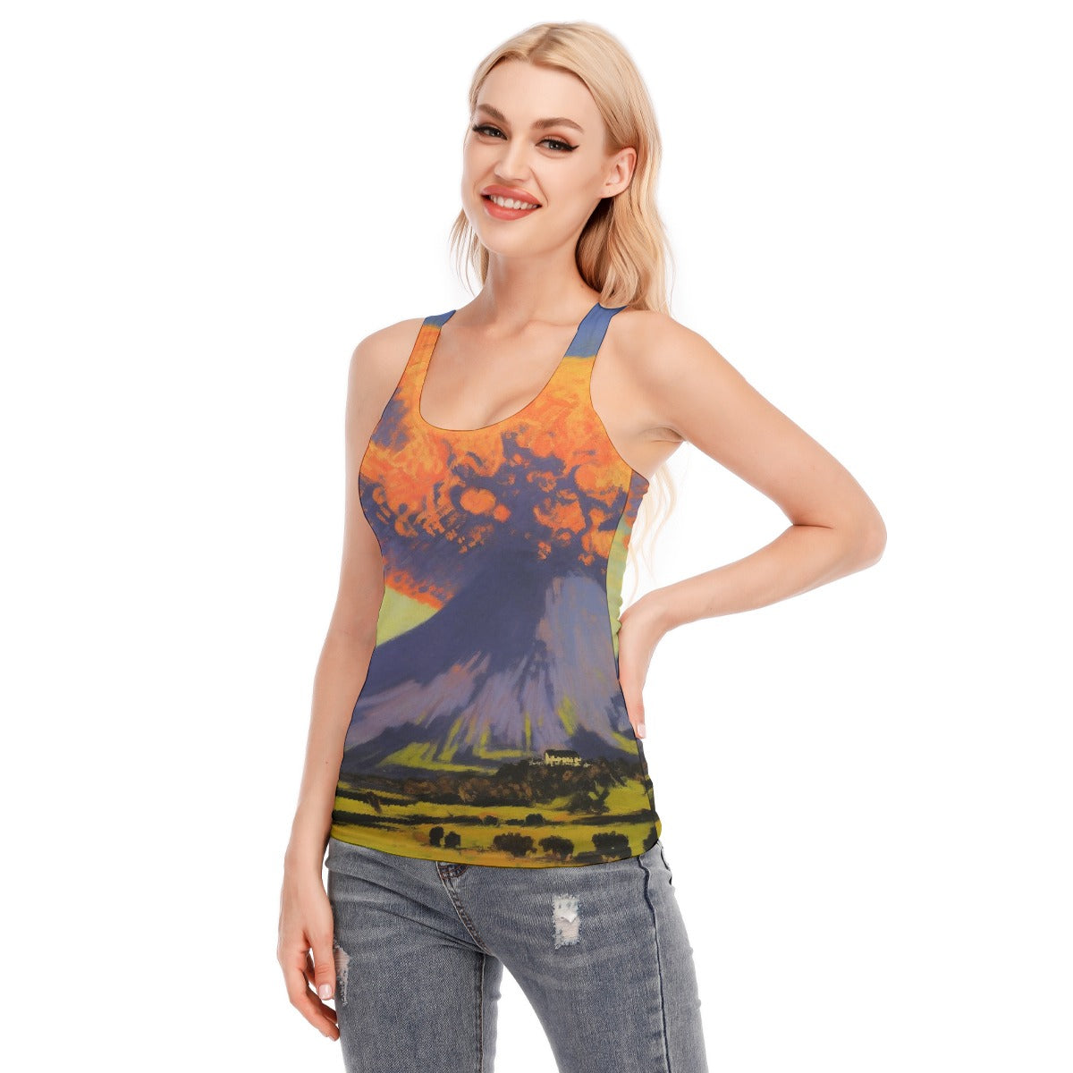 All-Over Print Women's Racer Vest | 190GSM Cotton