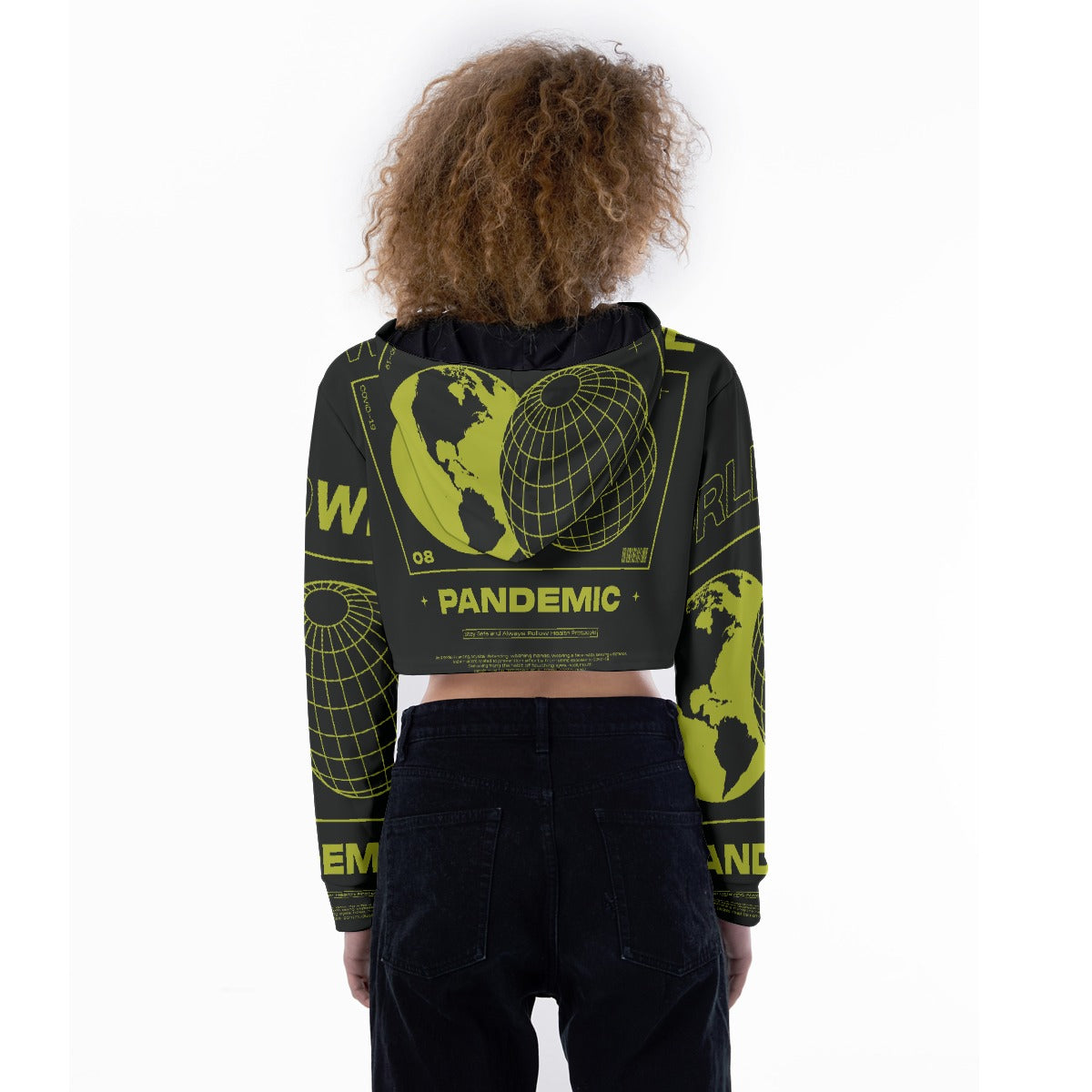 All-Over Print Women's Crop Top Hoodie