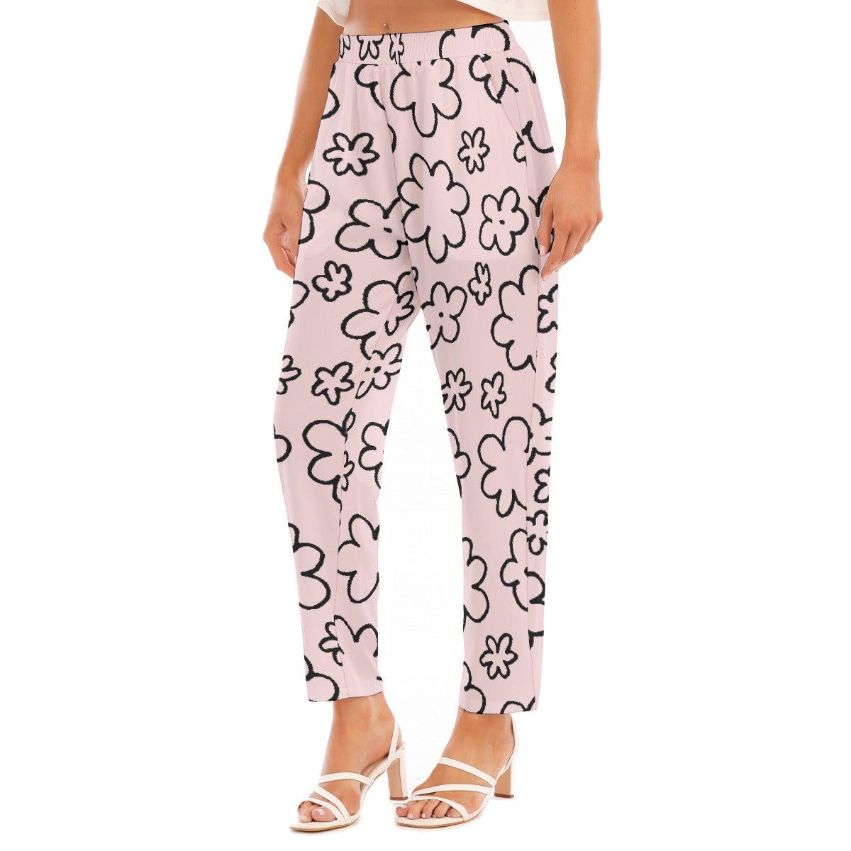 All-Over Print Women's Loose Straight-leg Pants