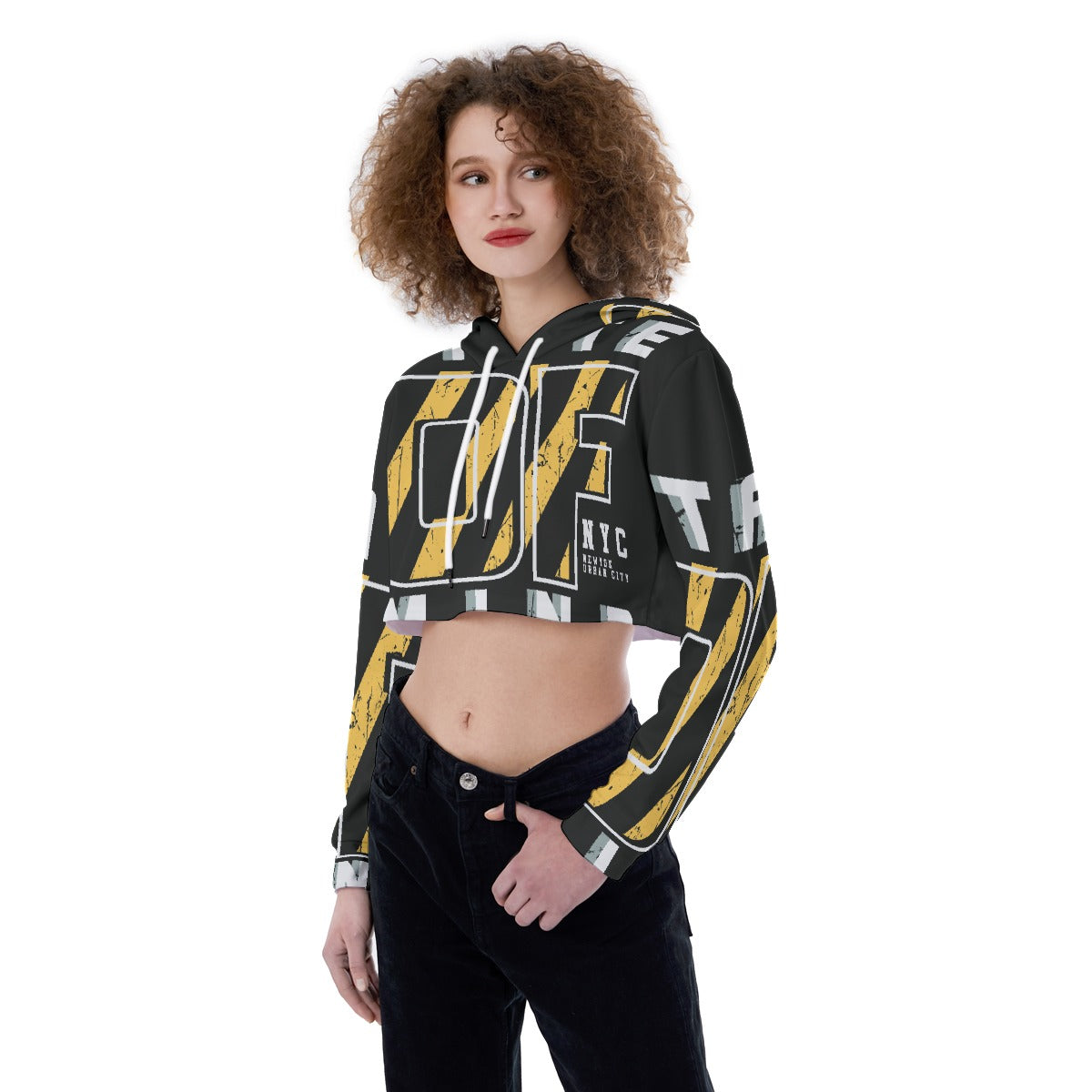 All-Over Print Women's Crop Top Hoodie