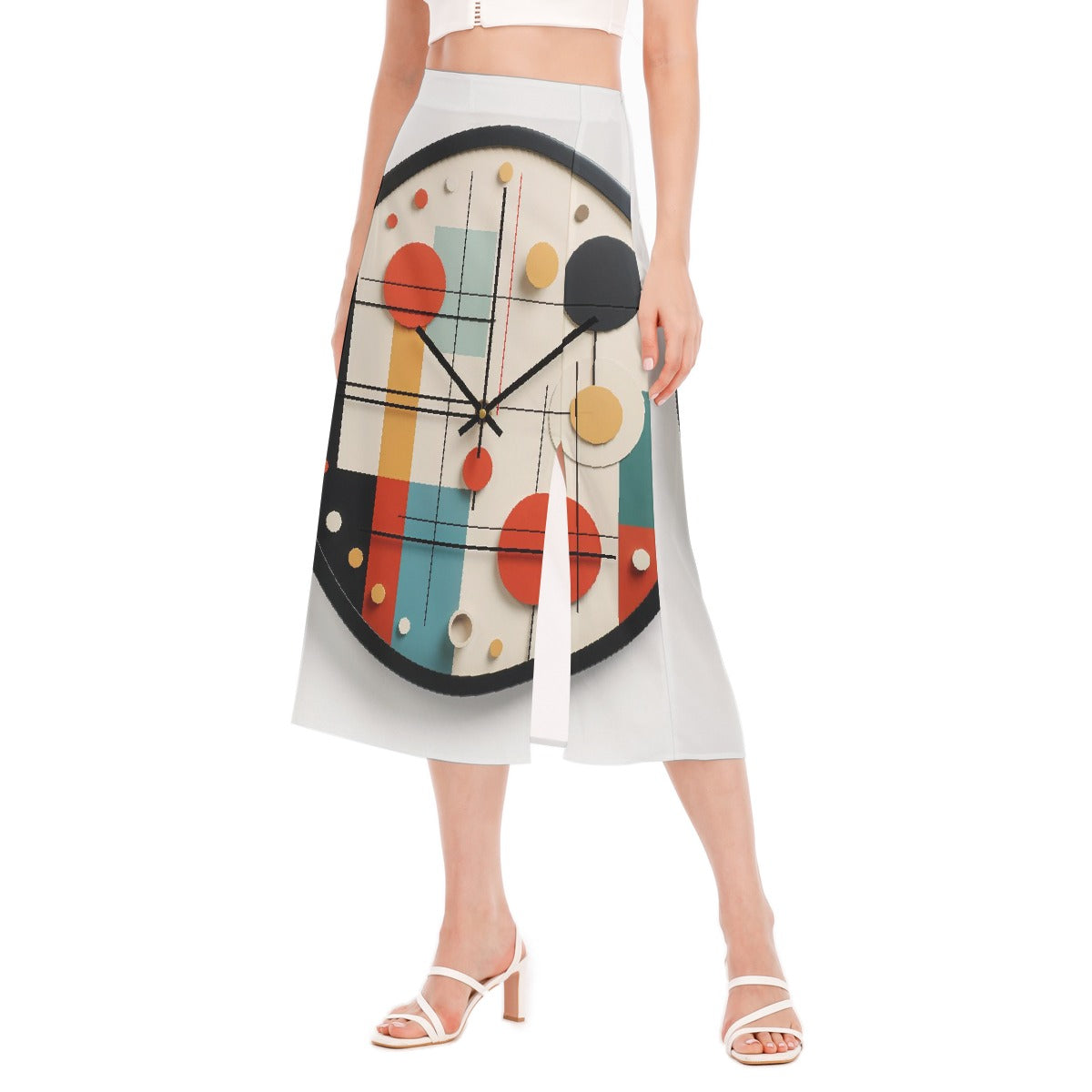 All-Over Print Women's High Slit Long Skirt