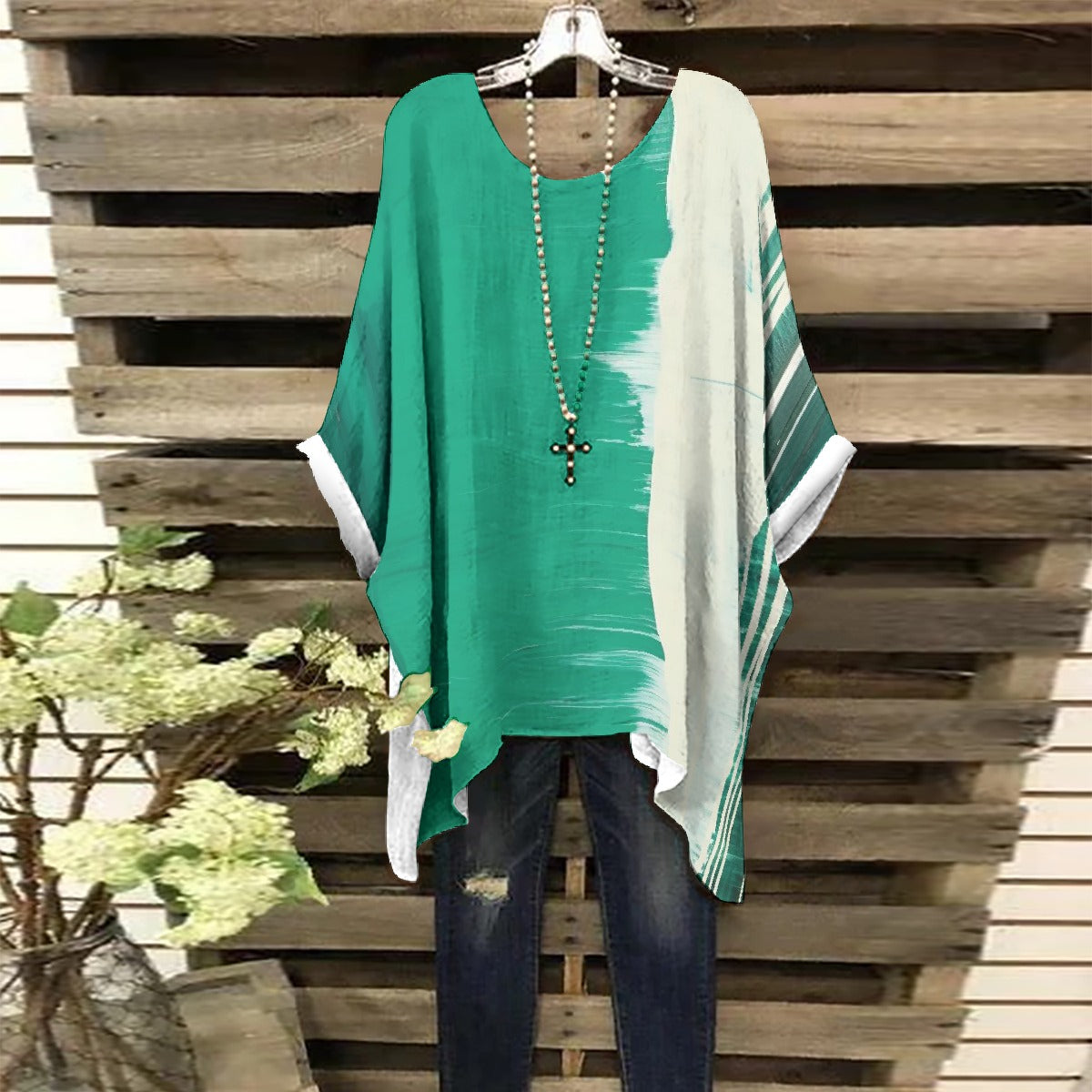 All-Over Print Women's Bat Sleeve Shirt