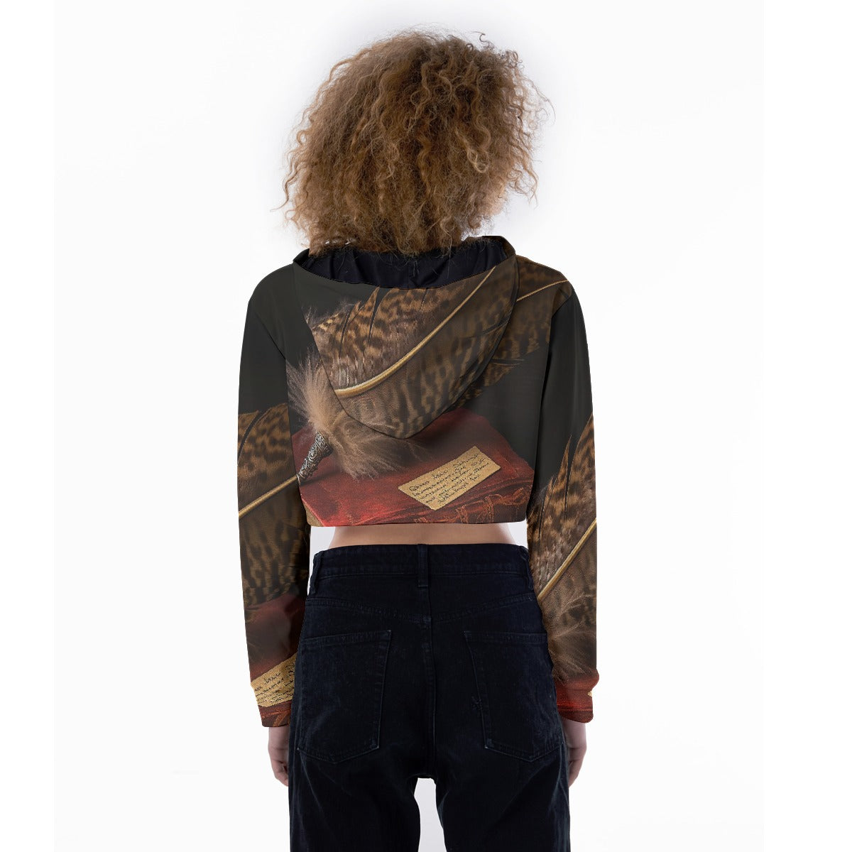 All-Over Print Women's Crop Top Hoodie