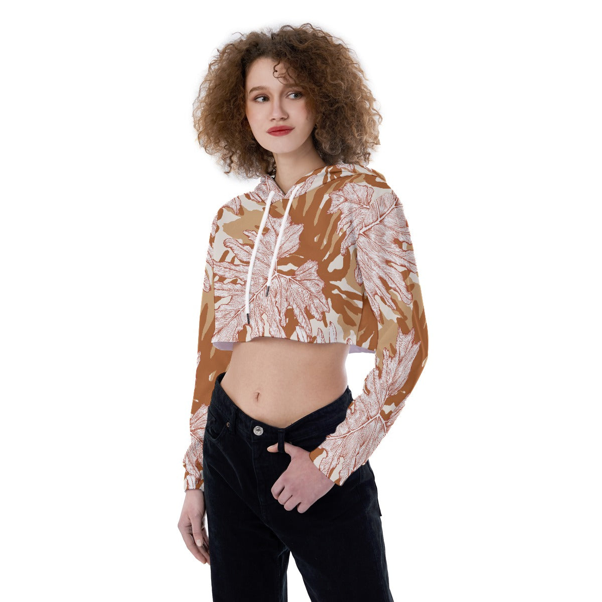 All-Over Print Women's Crop Top Hoodie