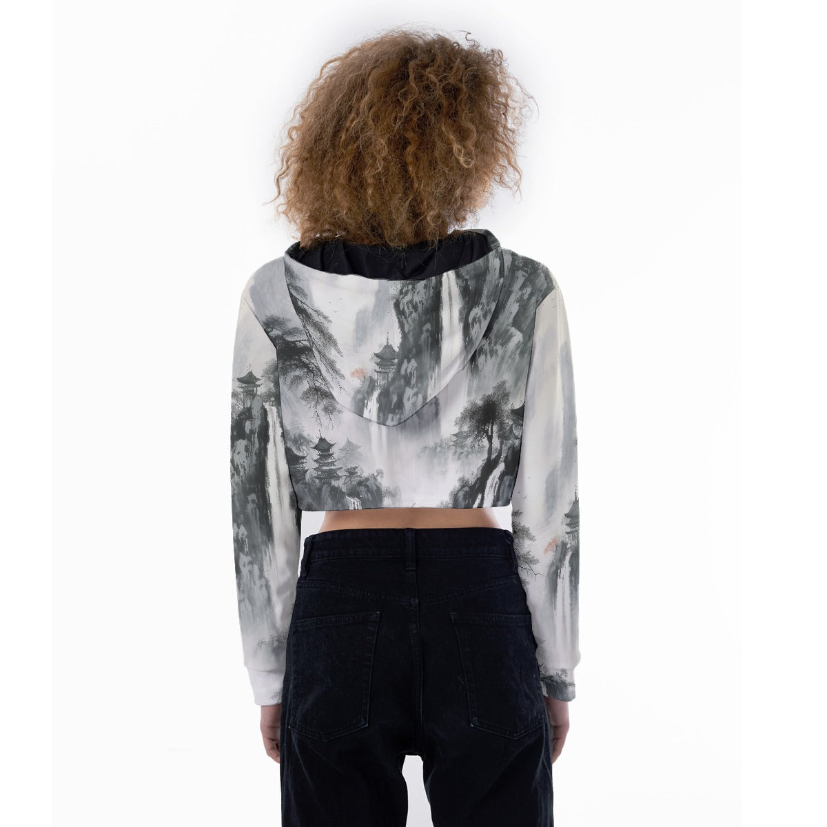 All-Over Print Women's Crop Top Hoodie