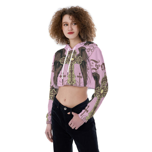 All-Over Print Women's Crop Top Hoodie