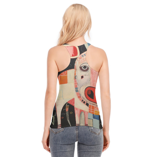 All-Over Print Women's Racer Vest | 190GSM Cotton