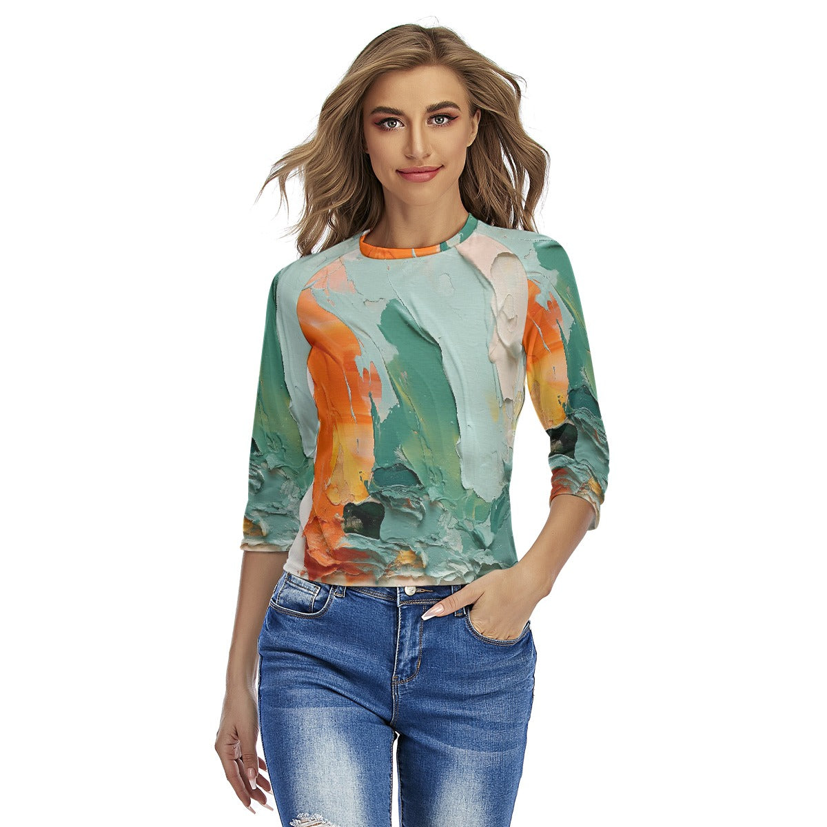All-Over Print Women's Raglan Sleeves T-shirts