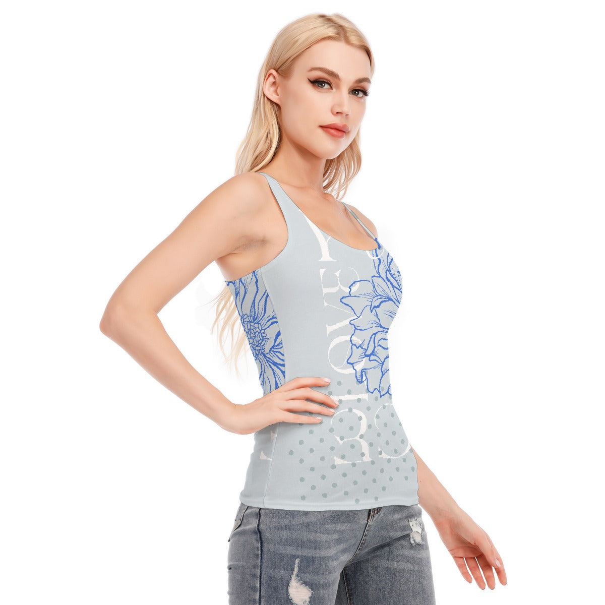 All-Over Print Women's Racer Vest | 190GSM Cotton