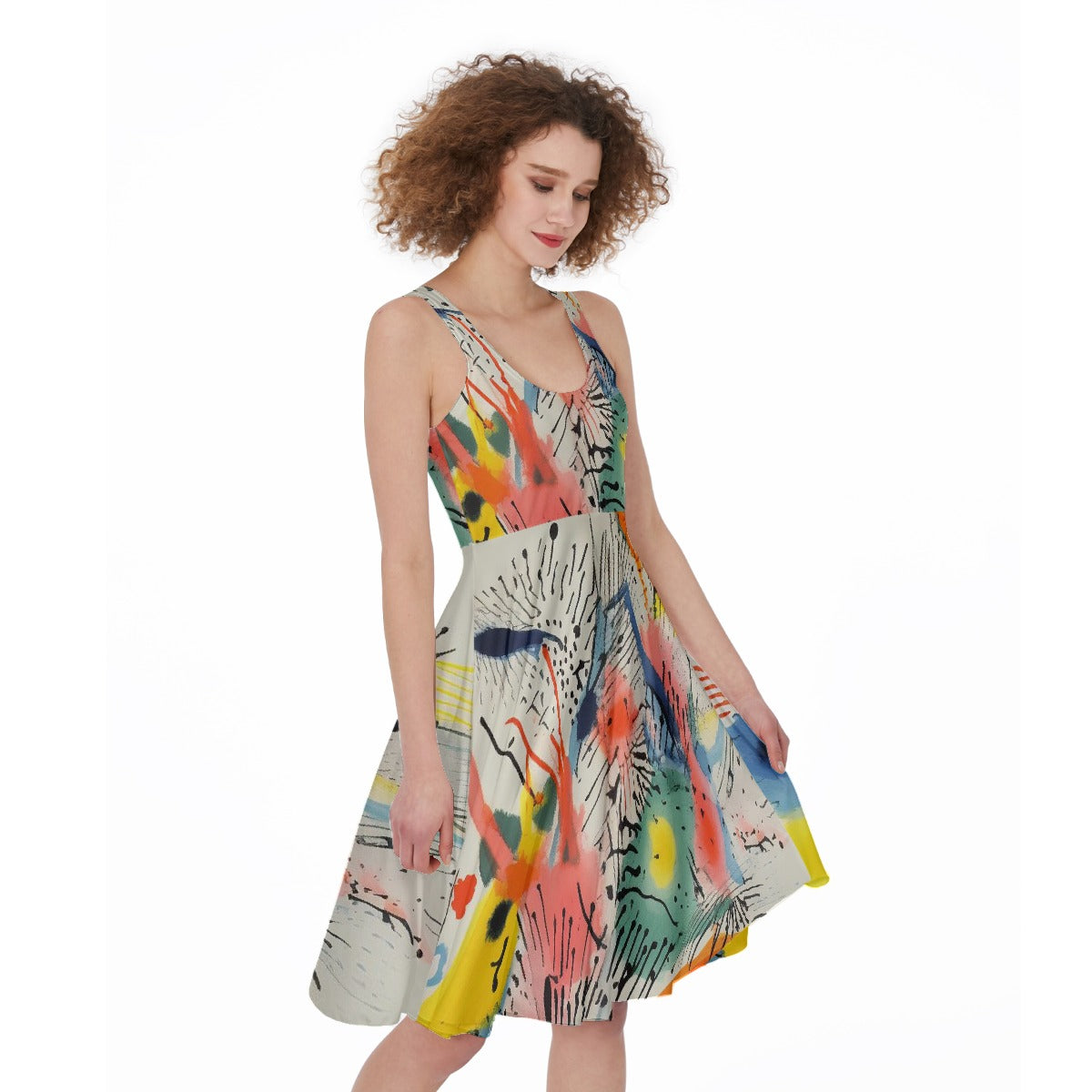 All-Over Print Women's Sleeveless Dress