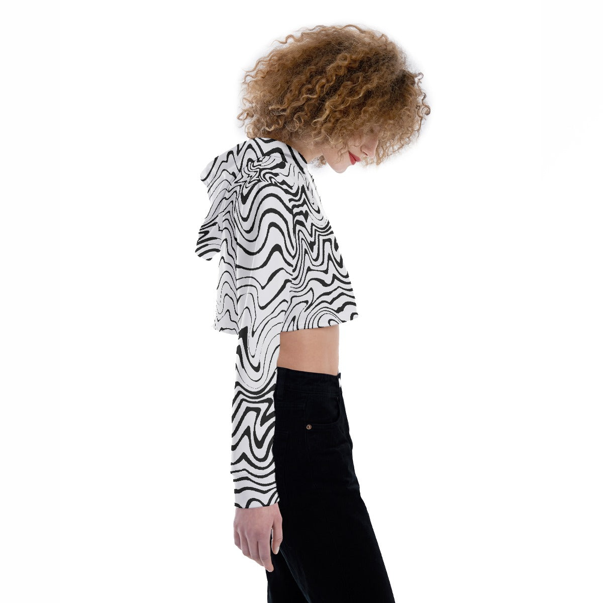 All-Over Print Women's Crop Top Hoodie