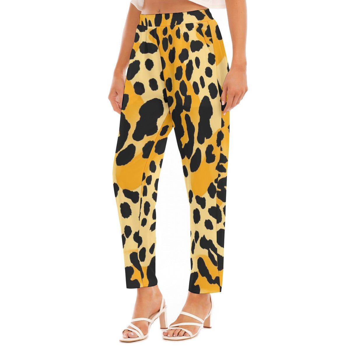 All-Over Print Women's Loose Straight-leg Pants