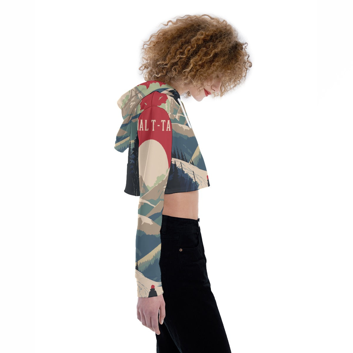 All-Over Print Women's Crop Top Hoodie
