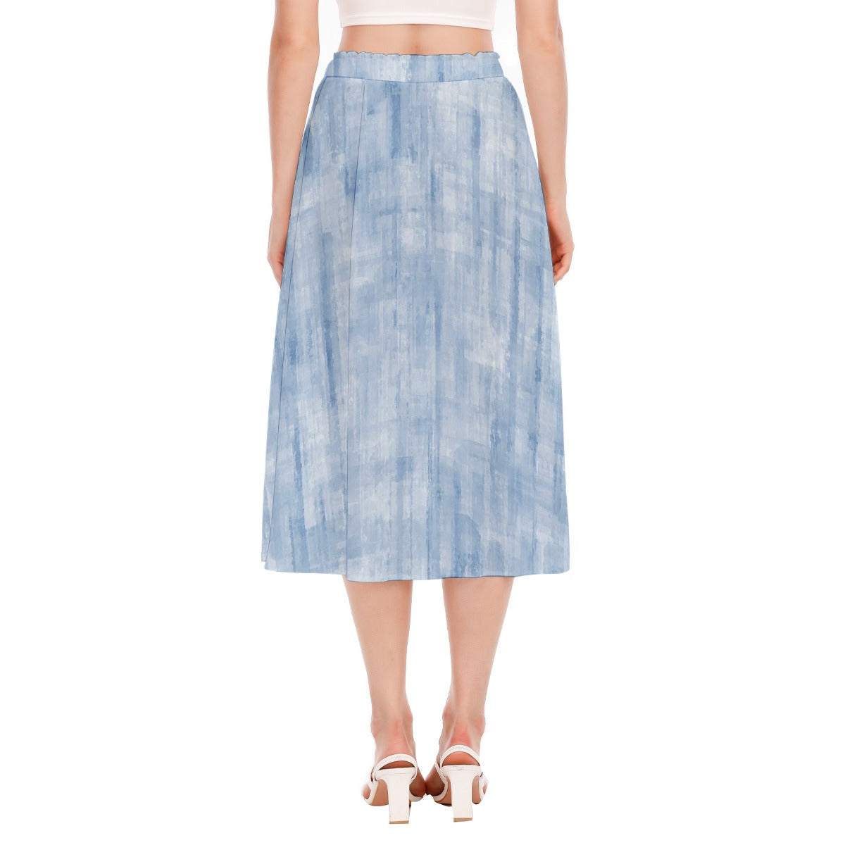 All-Over Print Women's Long Section Chiffon Skirt