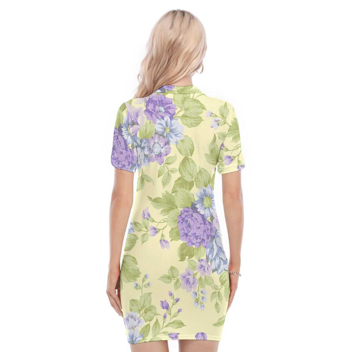 All-Over Print Women's Polo Collar Dress