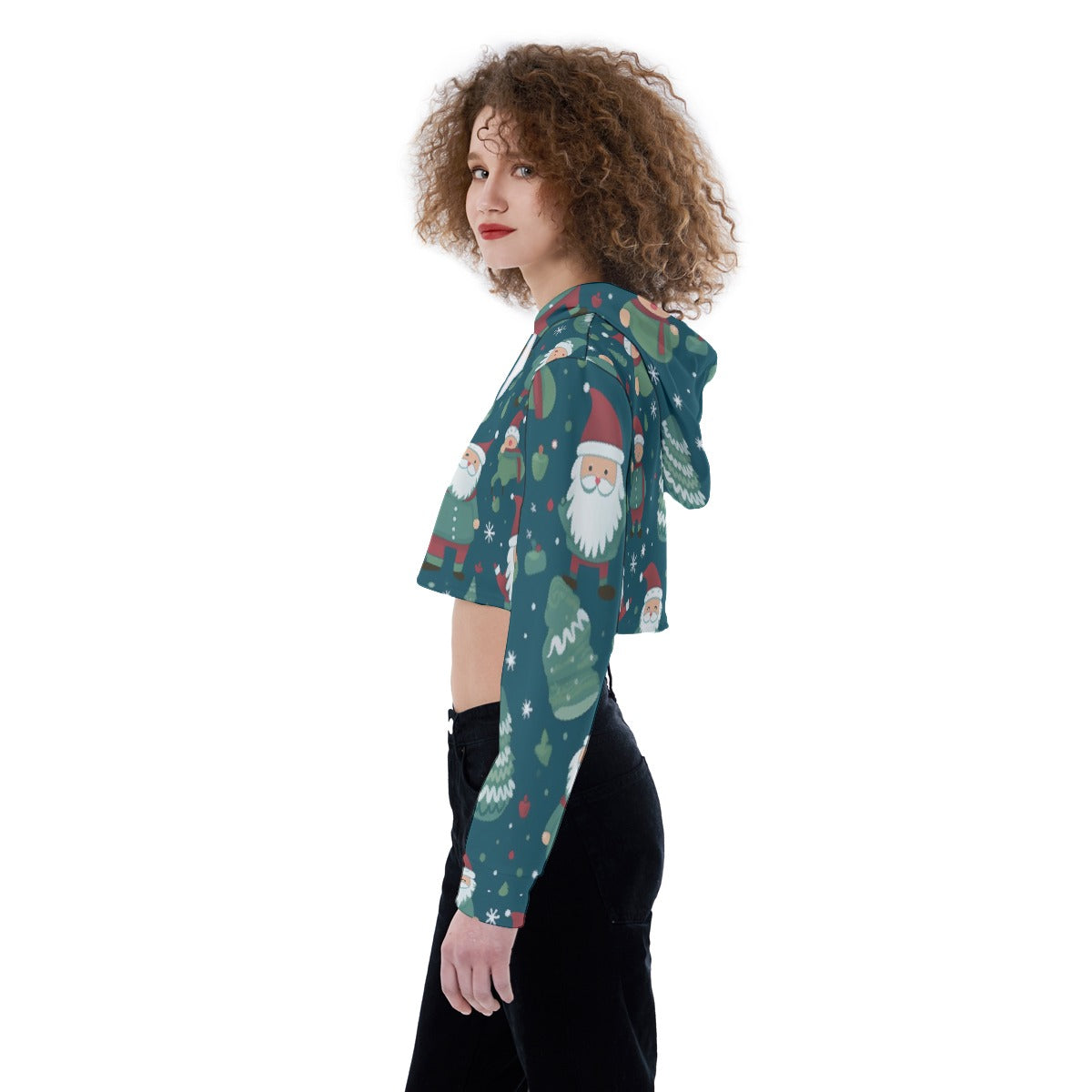 All-Over Print Women's Crop Top Hoodie