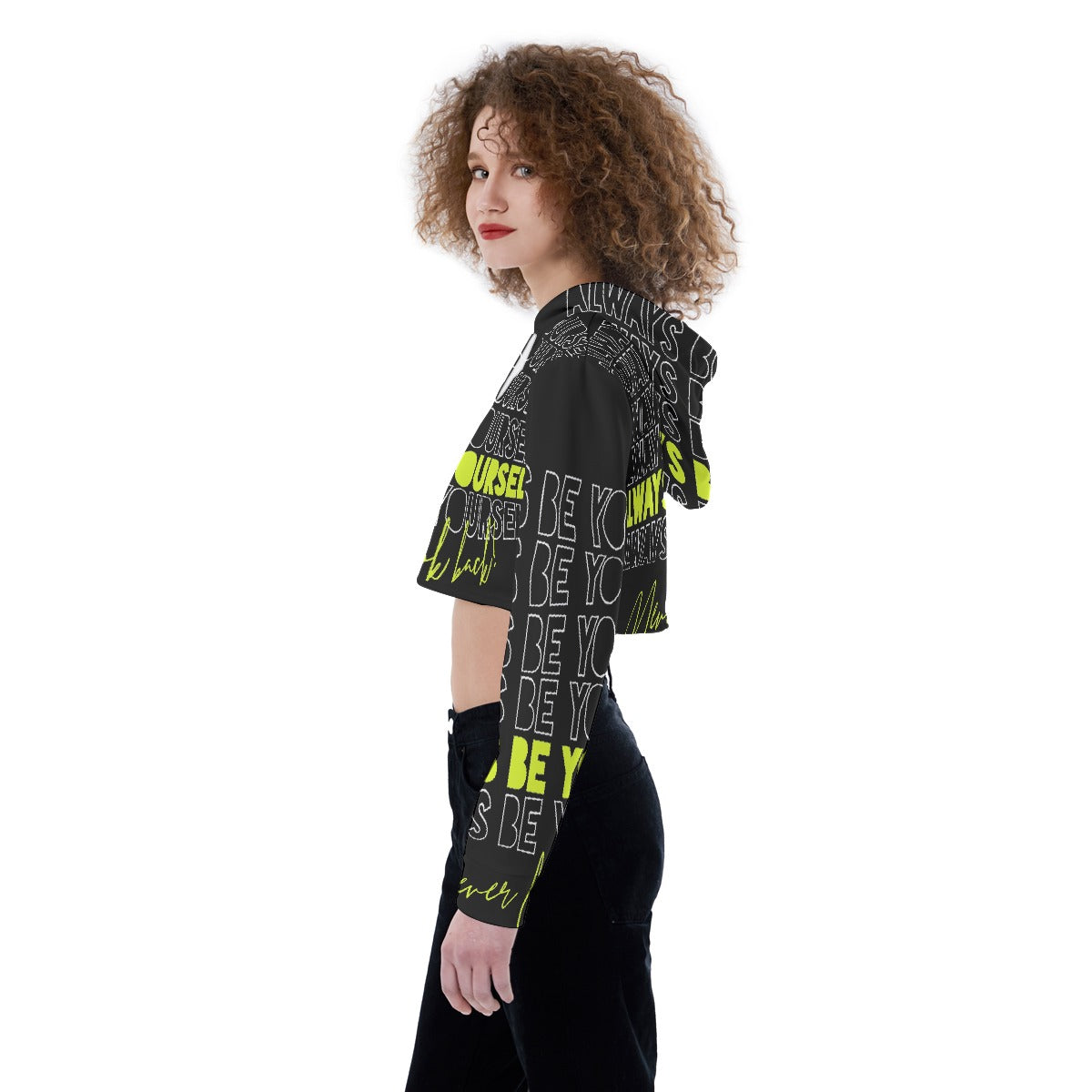 All-Over Print Women's Crop Top Hoodie