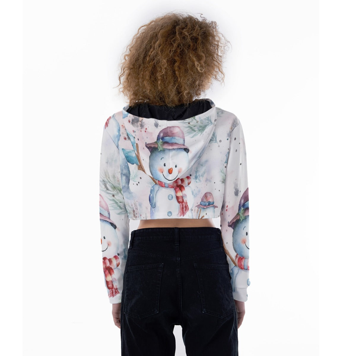 All-Over Print Women's Crop Top Hoodie