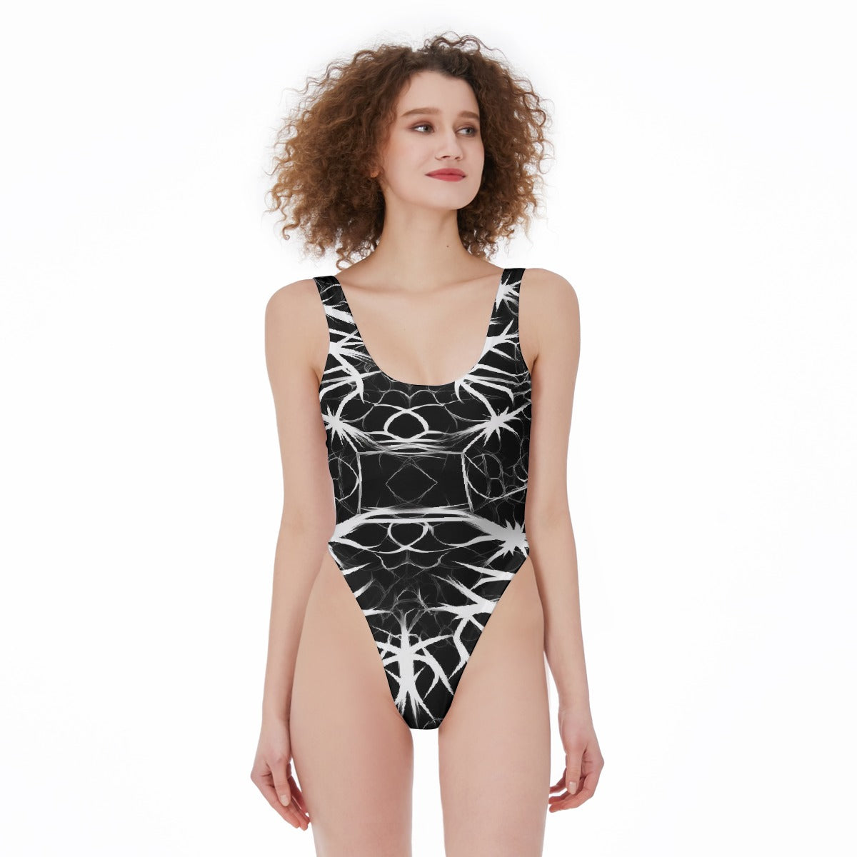 All-Over Print Women's High Cut One-piece Swimsuit