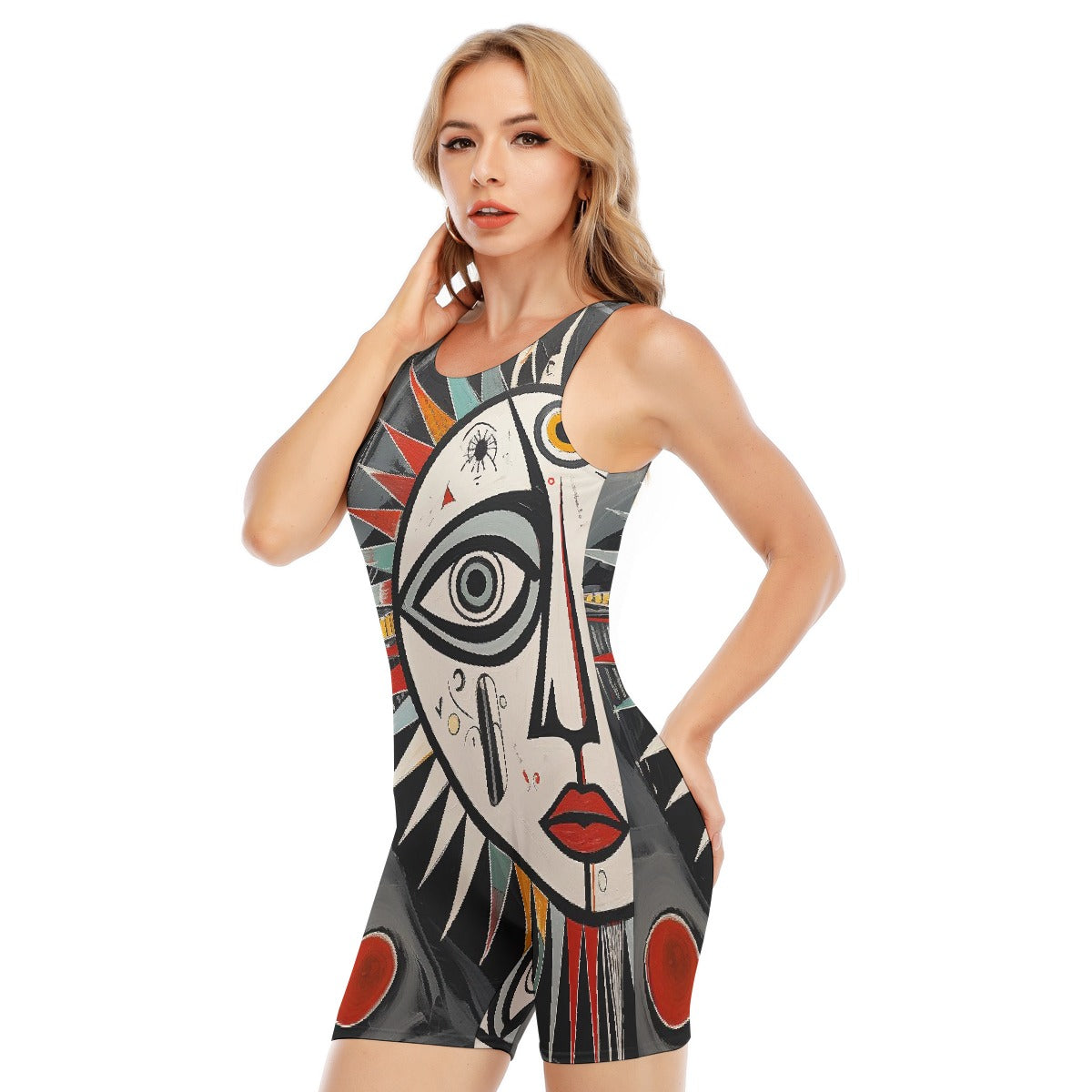All-Over Print Women's Sleeveless One-piece Swimsuit