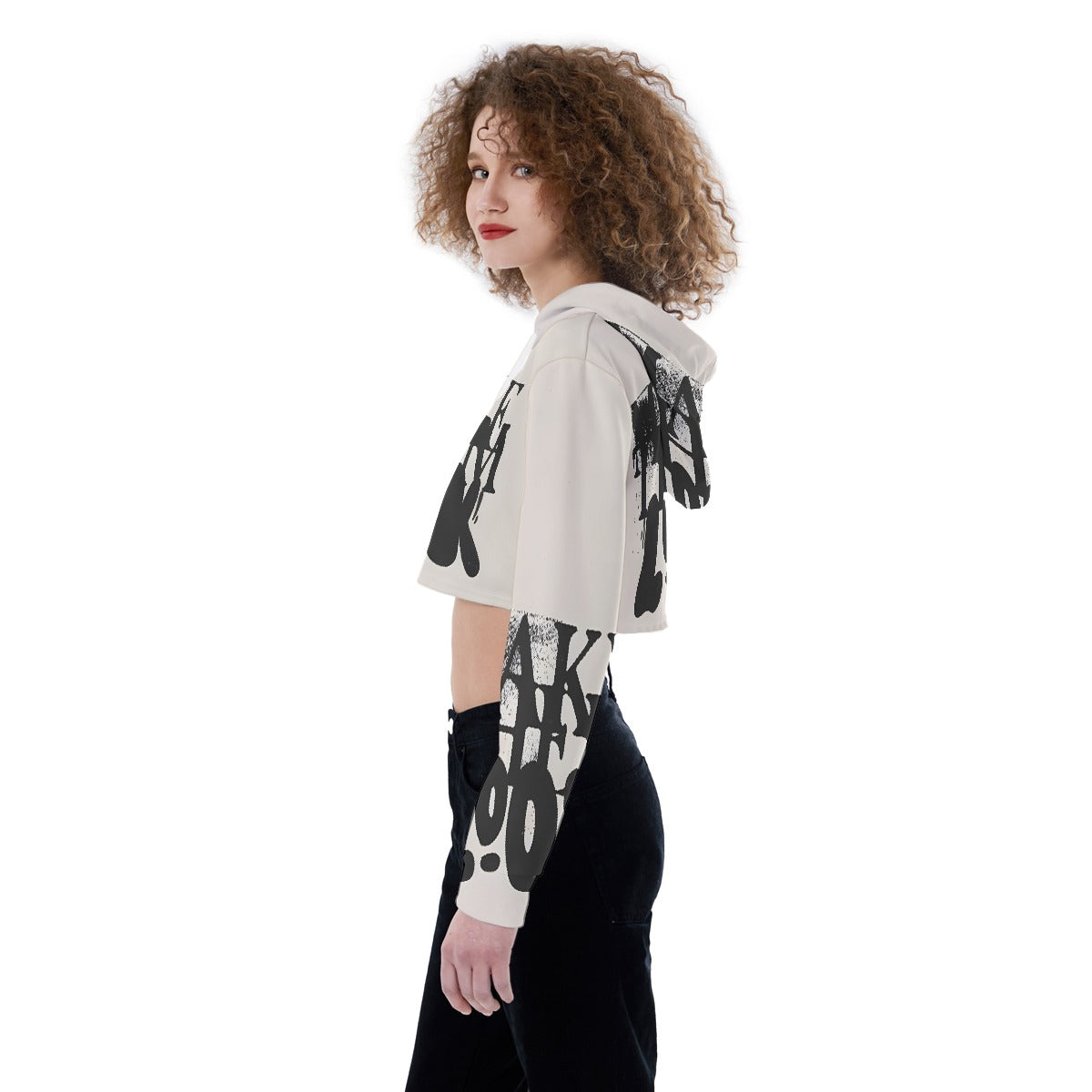 All-Over Print Women's Crop Top Hoodie
