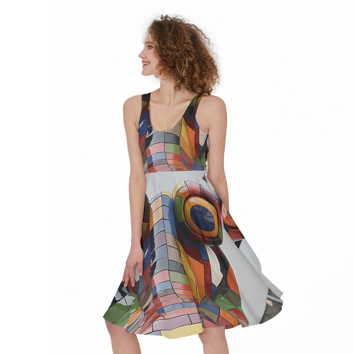 All-Over Print Women's Sleeveless Dress