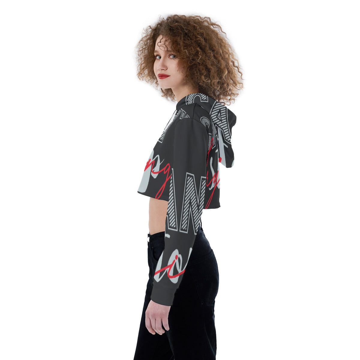 All-Over Print Women's Crop Top Hoodie