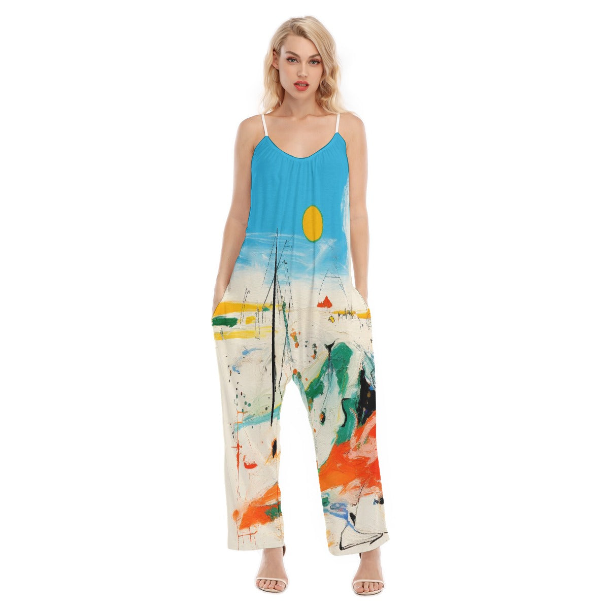 All-Over Print Women's Loose Cami Jumpsuit