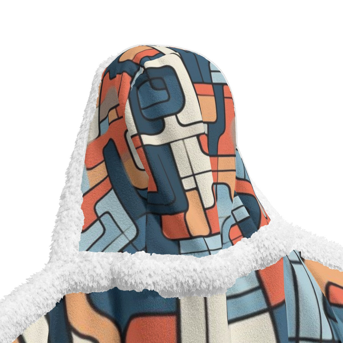 All-Over Print Unisex Wearable Hooded Blanket