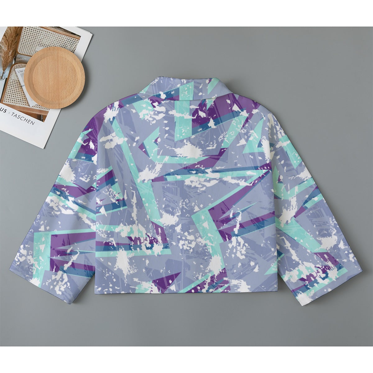 All-Over Print Women's Cropped Jacket | 245GSM Cotton