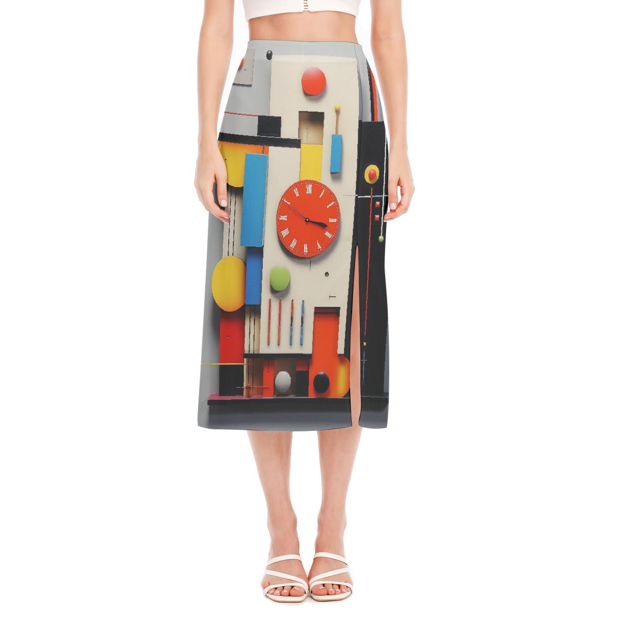 All-Over Print Women's High Slit Long Skirt