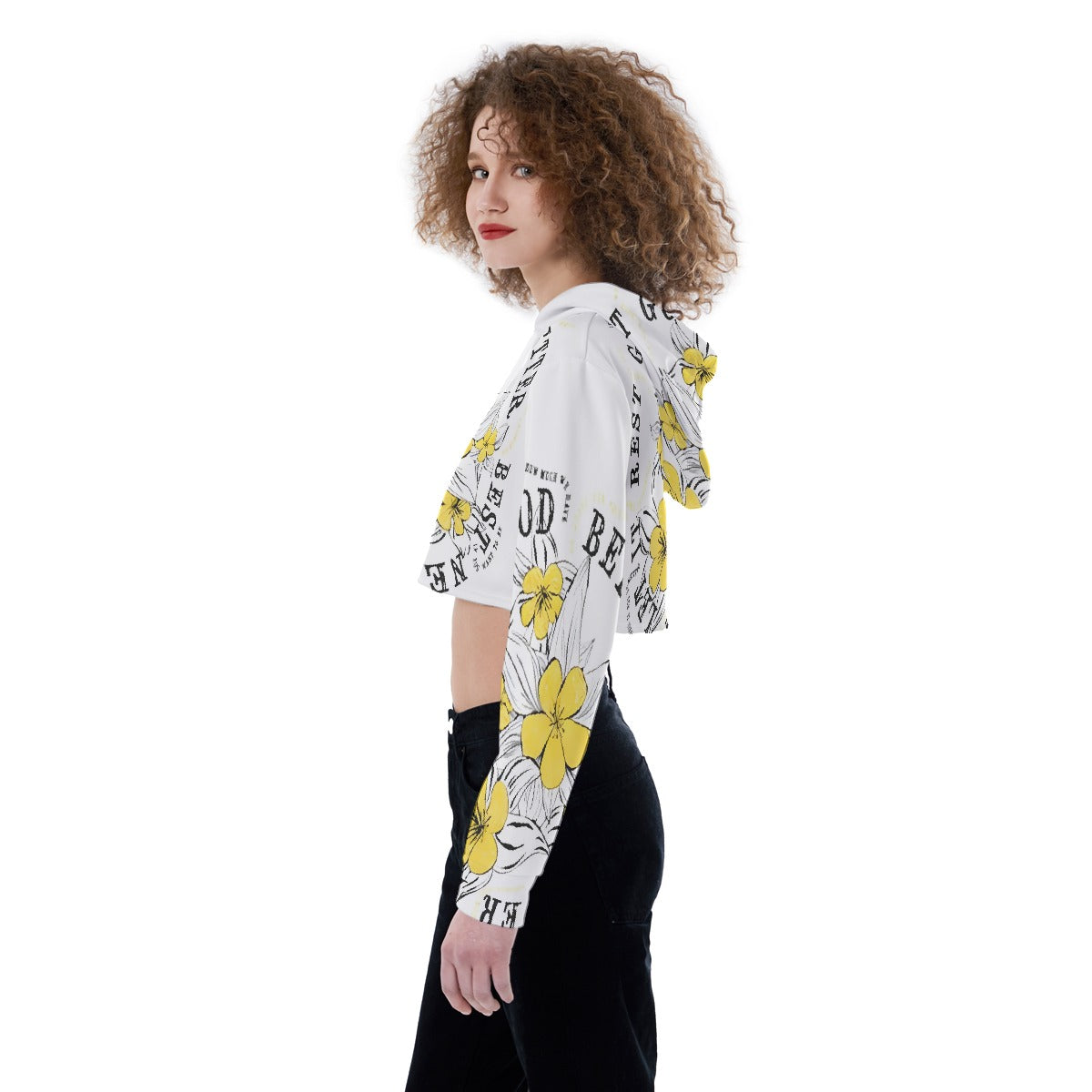 All-Over Print Women's Crop Top Hoodie