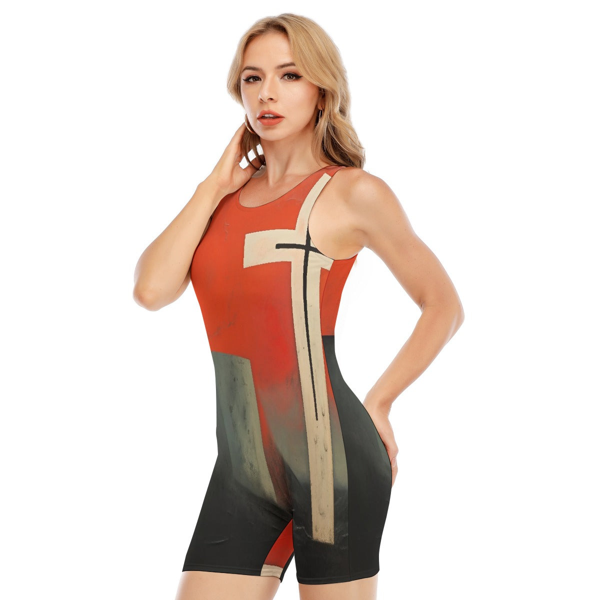 All-Over Print Women's Sleeveless One-piece Swimsuit