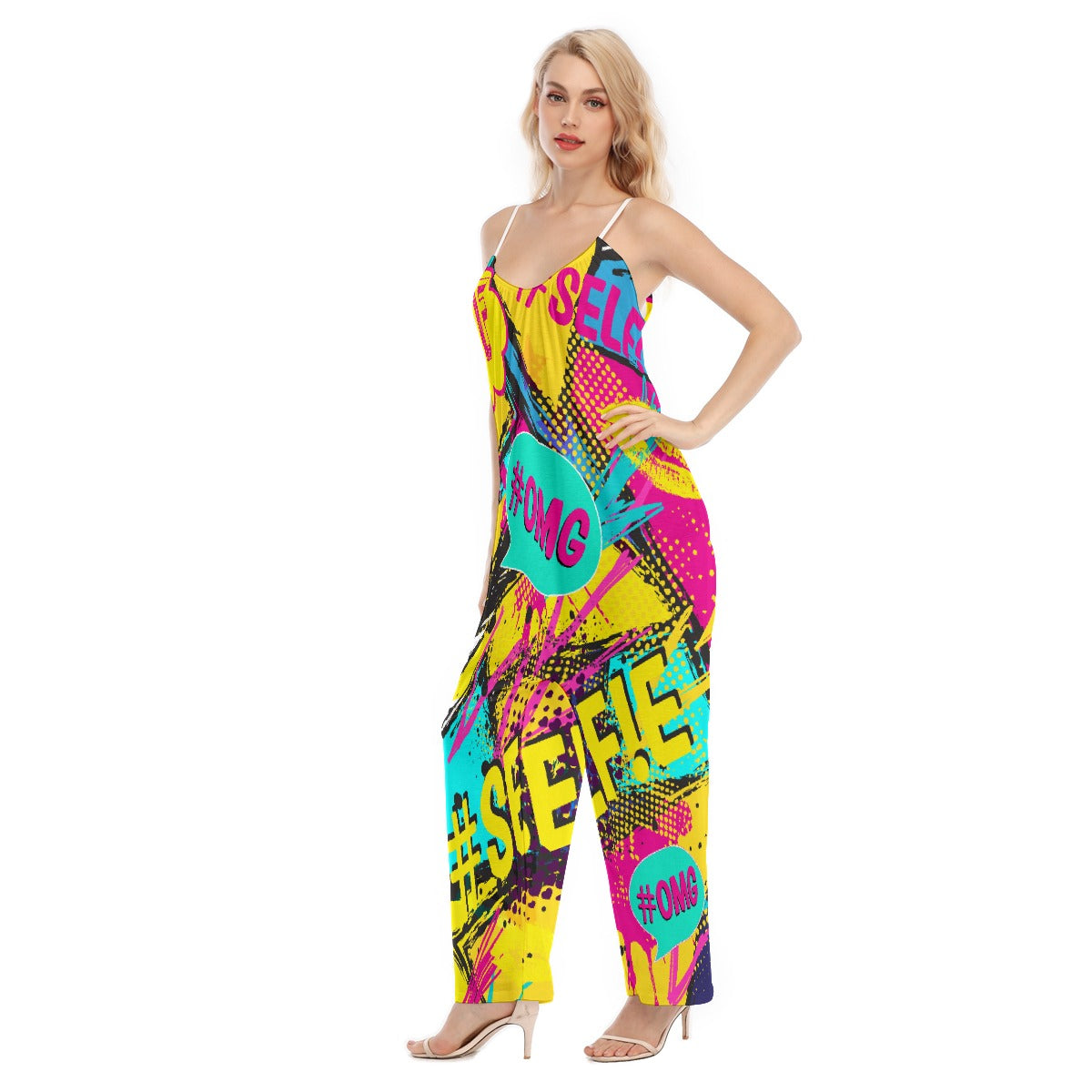 All-Over Print Women's Loose Cami Jumpsuit