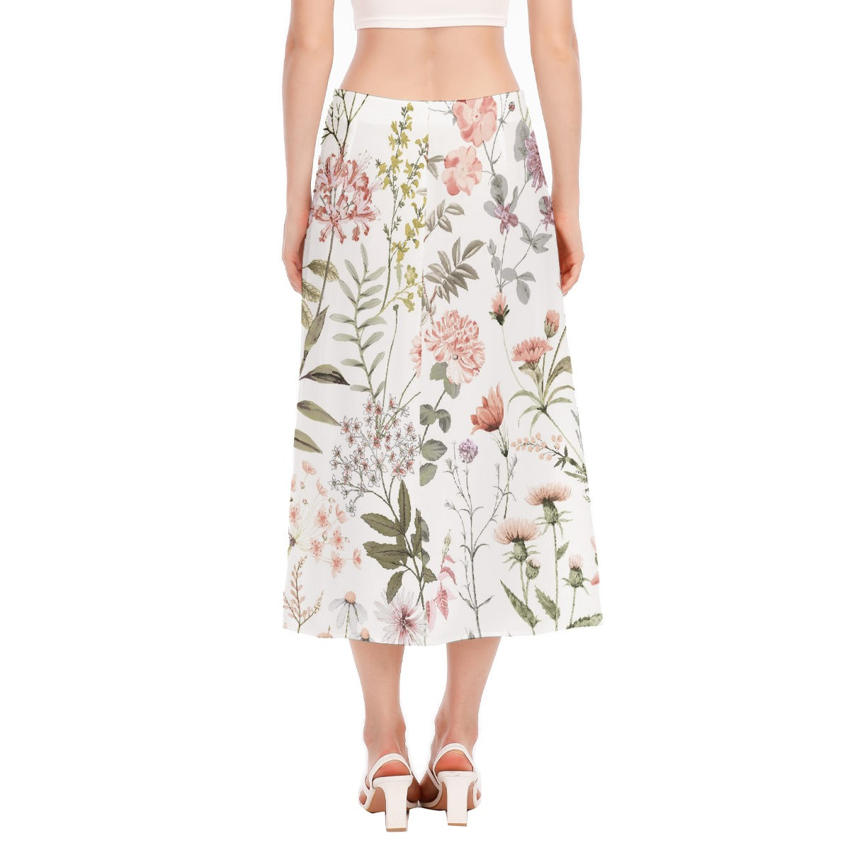 All-Over Print Women's High Slit Long Skirt