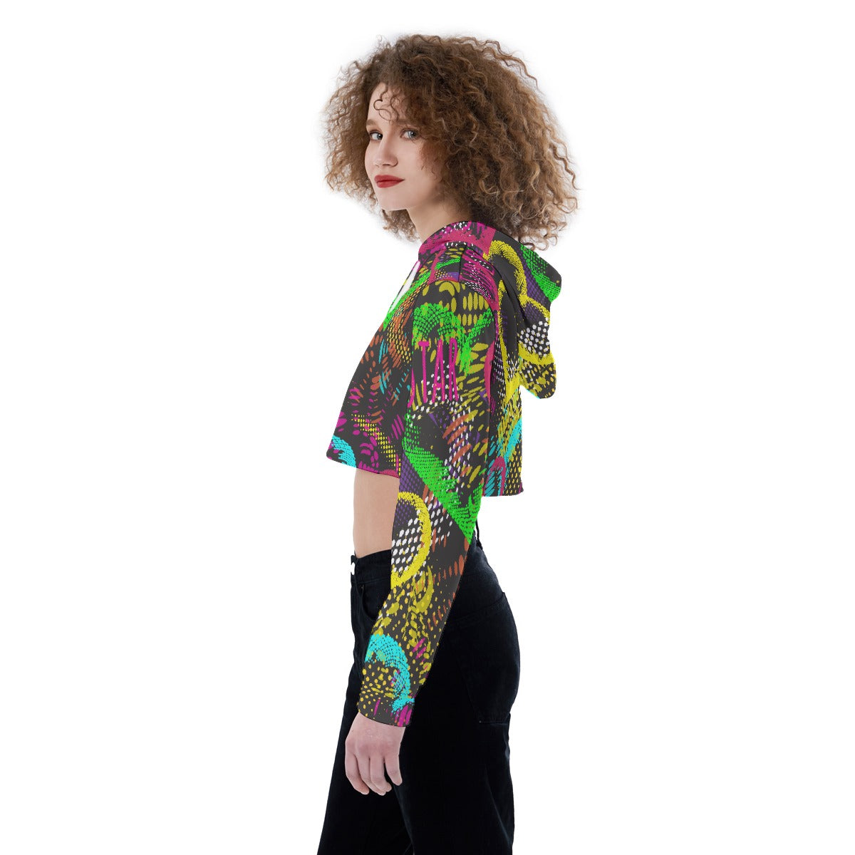 All-Over Print Women's Crop Top Hoodie