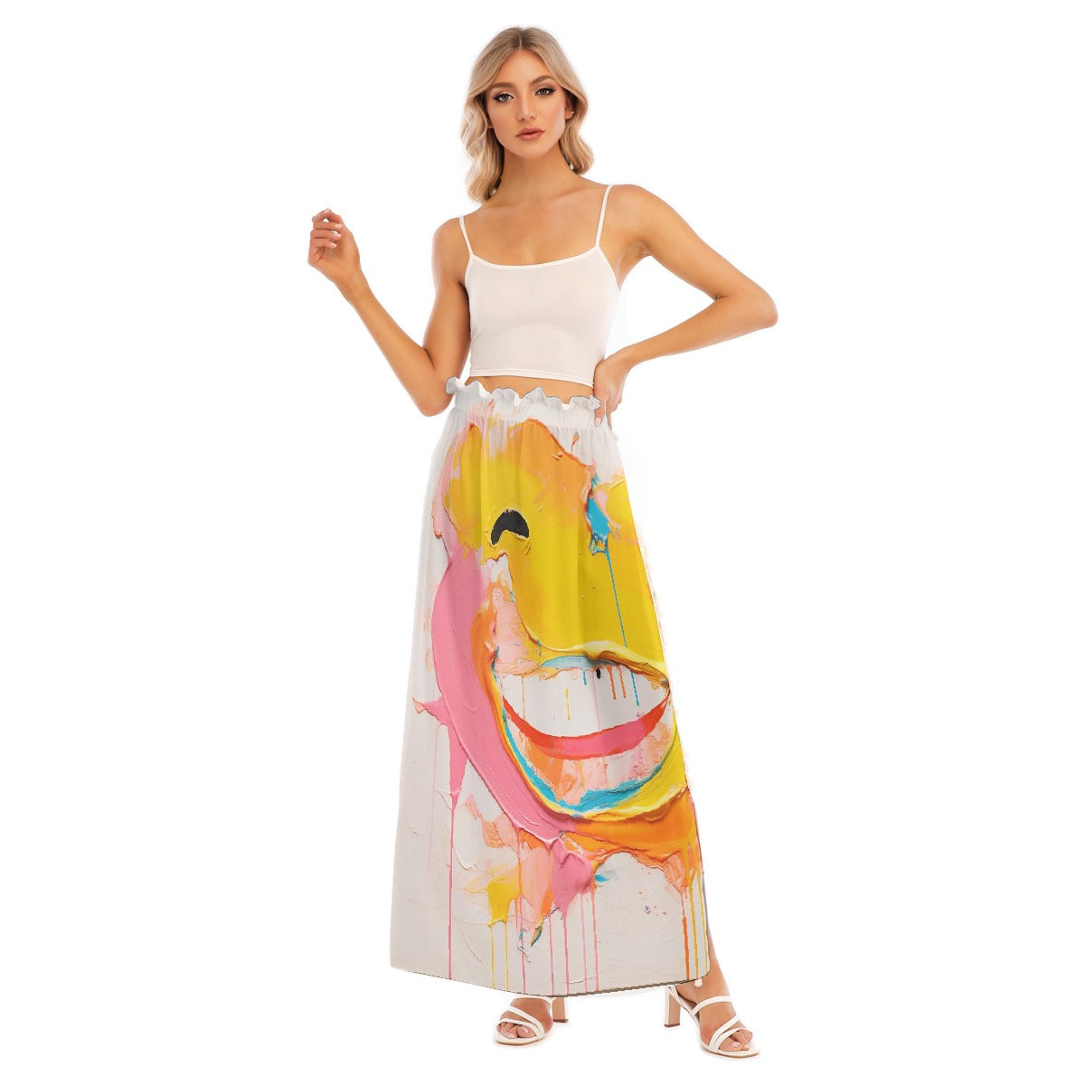 All-Over Print Women's Side Split Skirt