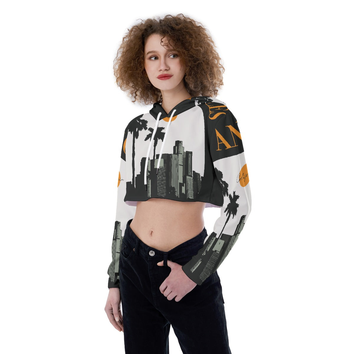 All-Over Print Women's Crop Top Hoodie
