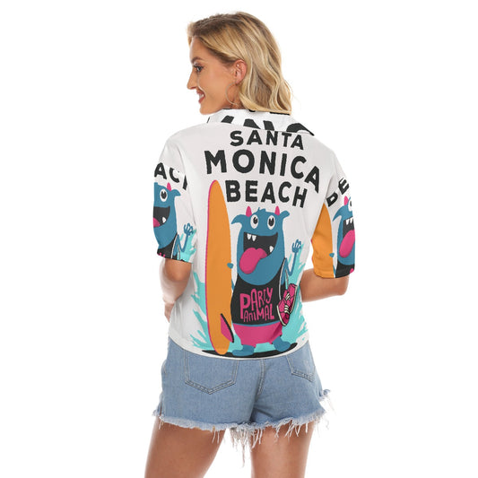 All-Over Print Women's V-neck Shirts