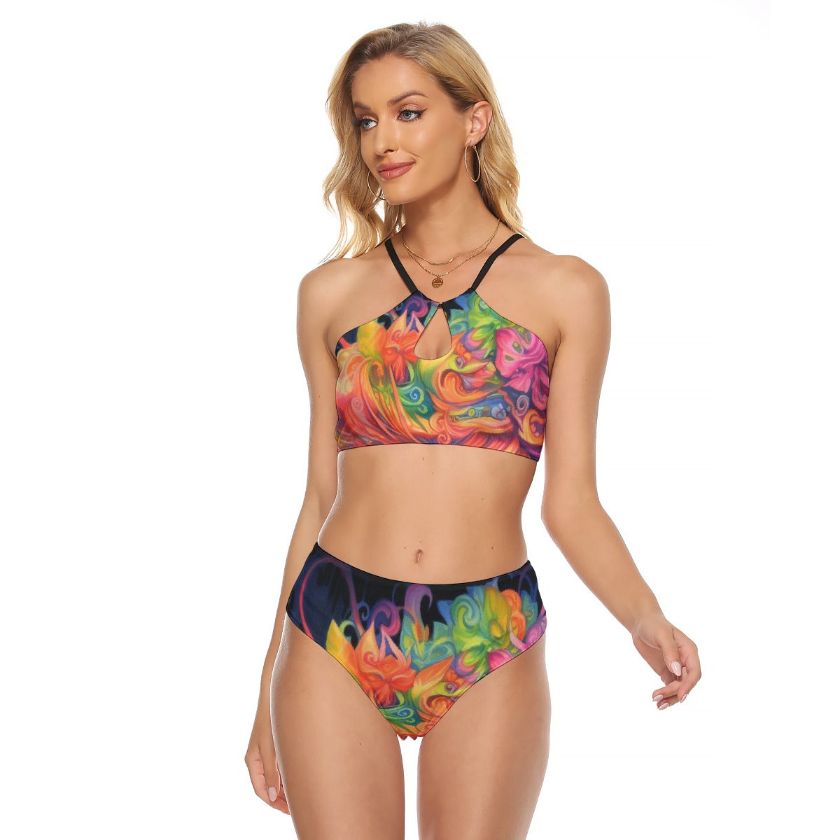 All-Over Print Women's Cami Keyhole One-piece Swimsuit