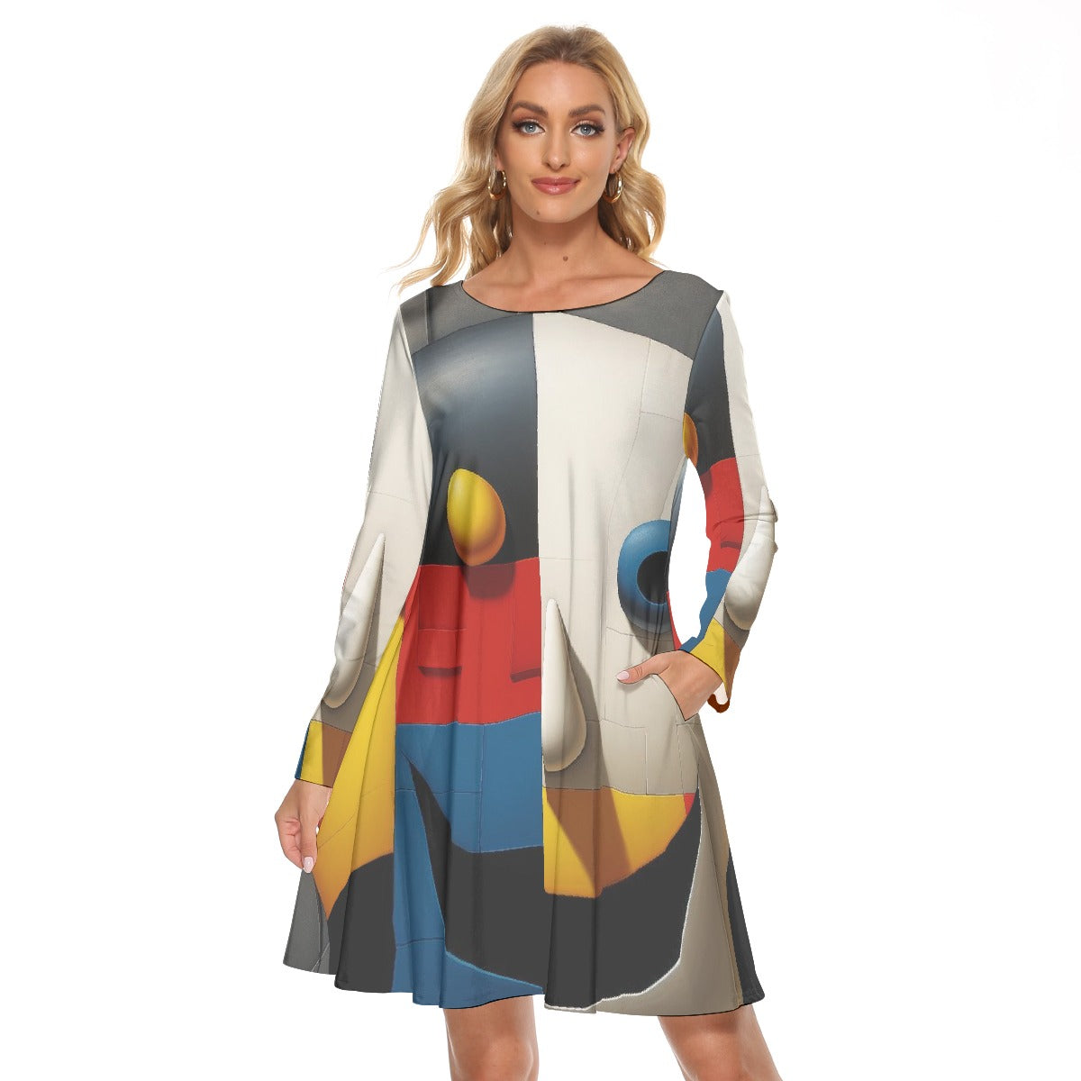 All-Over Print Women's Crew Neck Dress