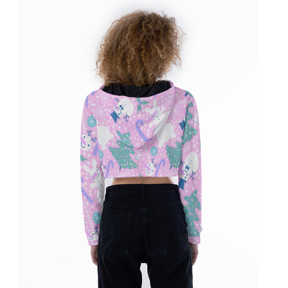 All-Over Print Women's Crop Top Hoodie