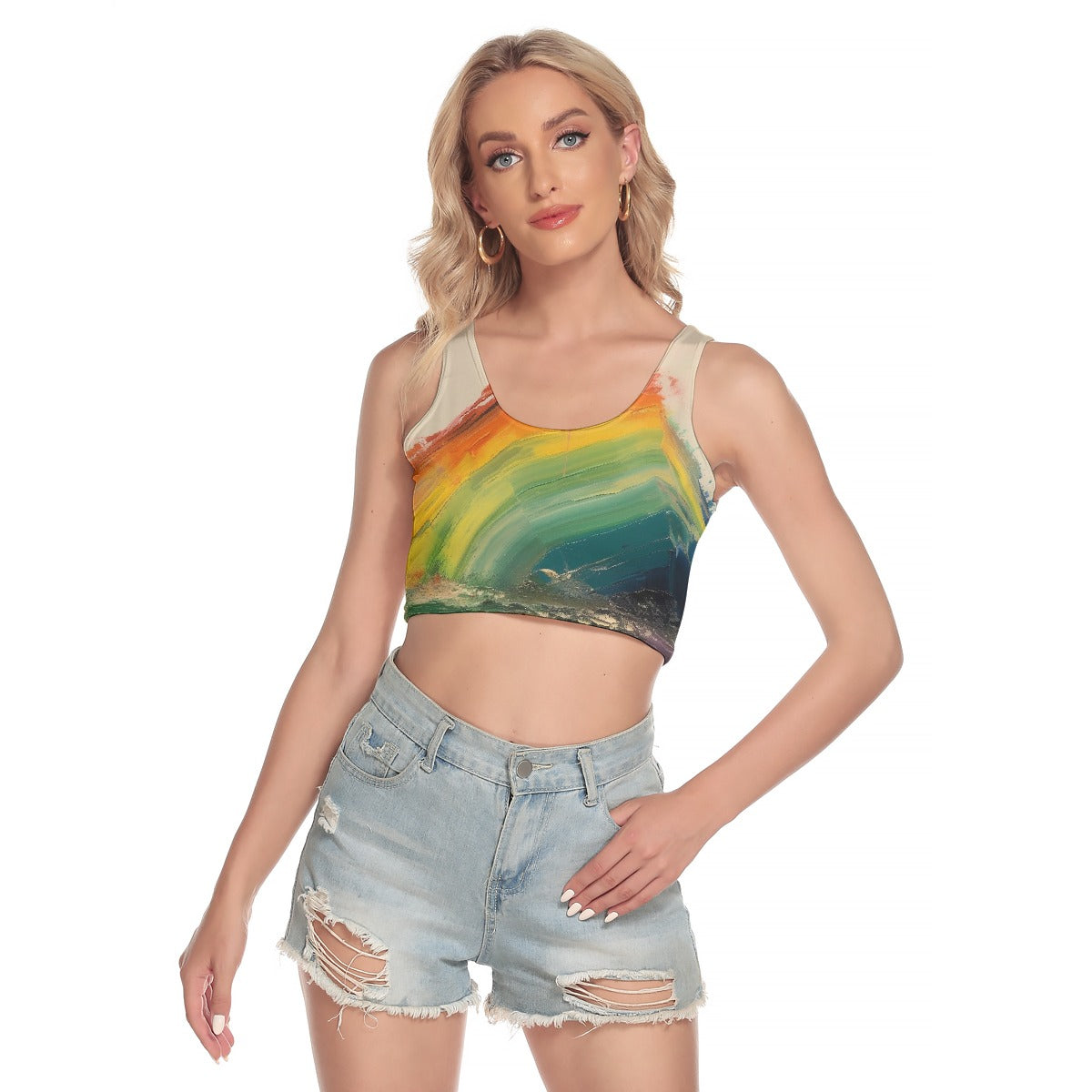 All-Over Print Women's Sport Crop Tank Top