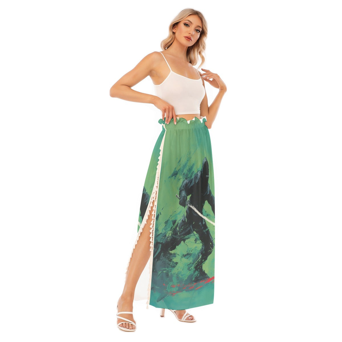 All-Over Print Women's Side Split Skirt