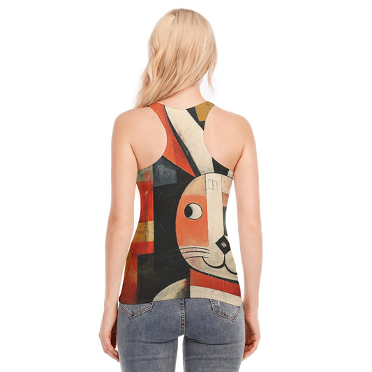All-Over Print Women's Racer Vest | 190GSM Cotton