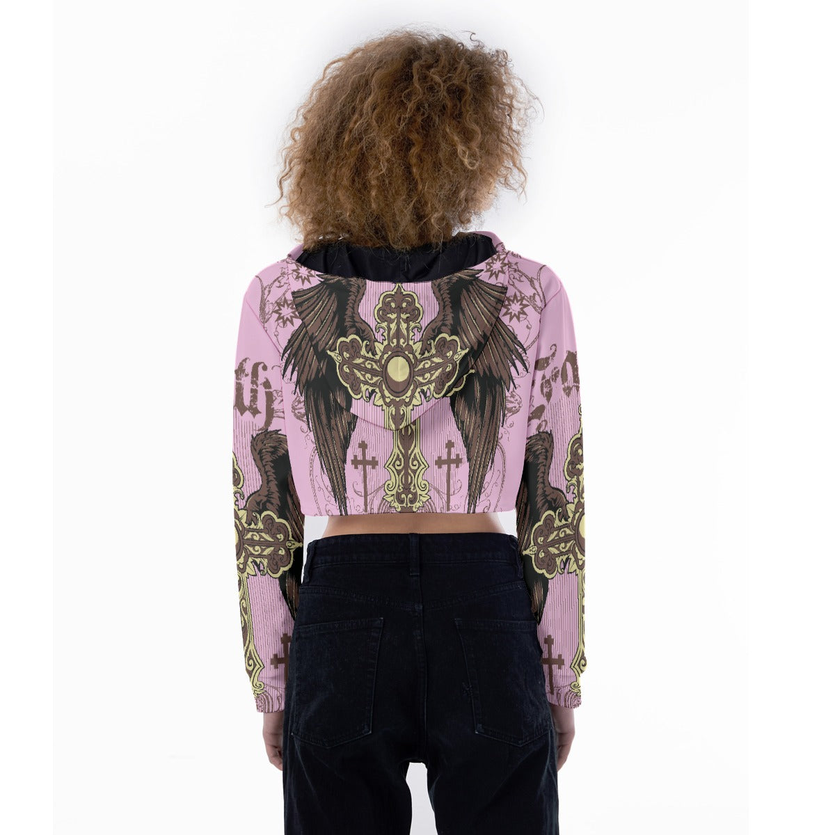 All-Over Print Women's Crop Top Hoodie