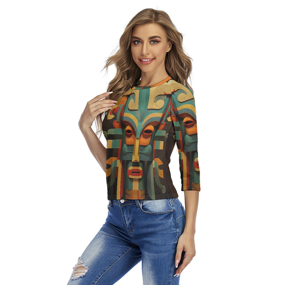 All-Over Print Women's Raglan Sleeves T-shirts